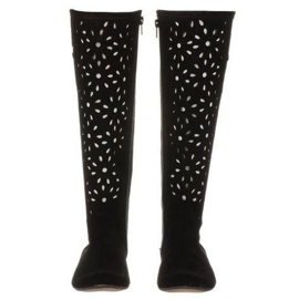 Olivier Dámské černé prolamované boty černý 2