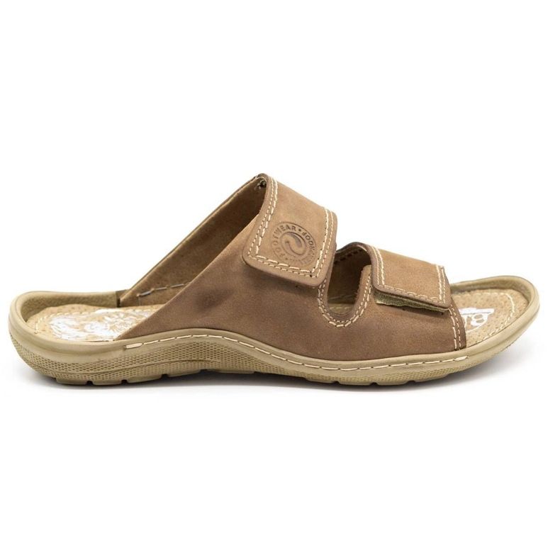 Pánské pantofle 048 hnědé hnědý 2