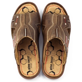 Olivier Pánské hnědé pantofle 334GT hnědý 1