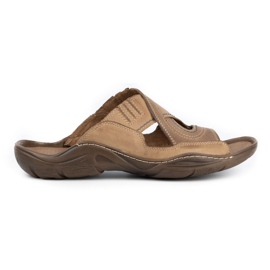 Mario Pala Pánské hnědé pantofle 400 hnědý 1