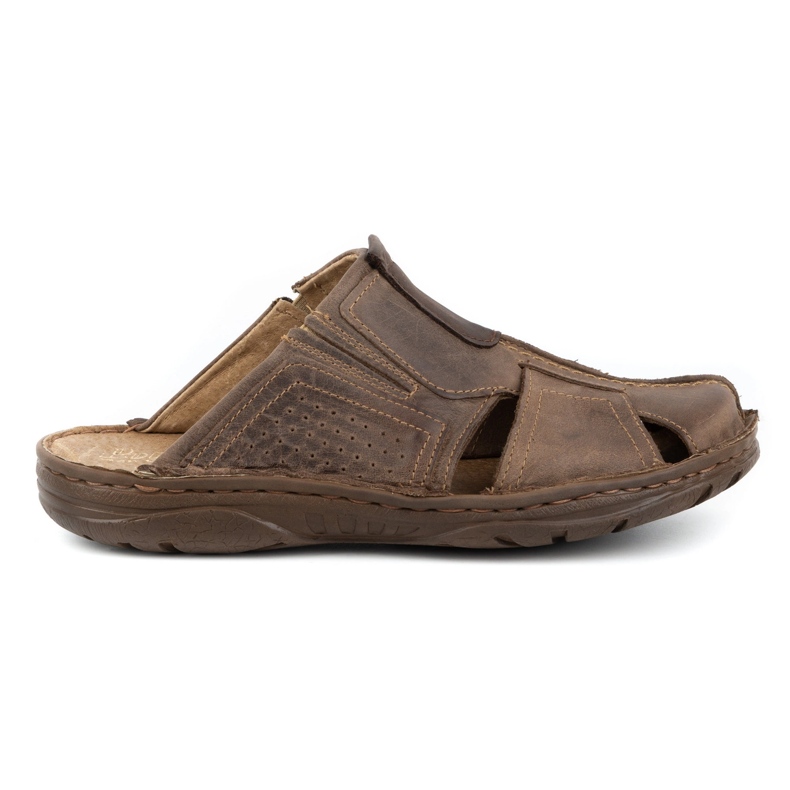 Polbut Pánské kožené pantofle 312 hnědé hnědý 1