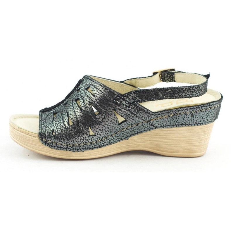 Dolce Pietro Sandály na klínu 2216 černé černá 1