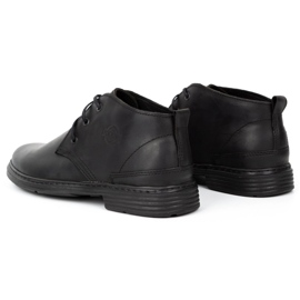 Polbut Pánské kožené boty 191D černé černá 5