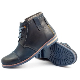 Olivier Pánské zimní boty sněhové boty 120 Navy Blue modrý 3