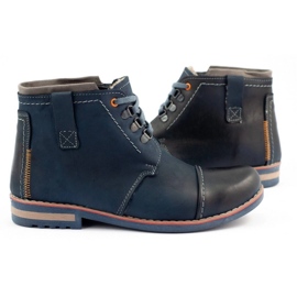 Olivier Pánské zimní boty sněhové boty 120 Navy Blue modrý 5