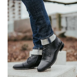 KENT Pánské kožené boty Chelsea 287D Św černé černá 1