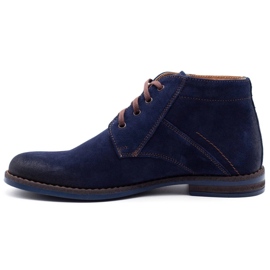 Olivier Pánské boty Jodhpur 605 tmavě modré modrý 1