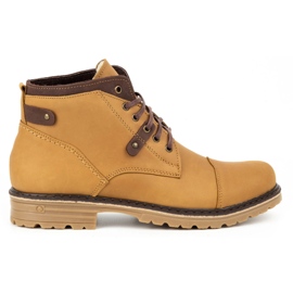 Polbut Červené pánské zimní boty C15 oranžový 1