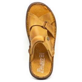 Polbut Pánské pantofle 024 červené oranžový 2