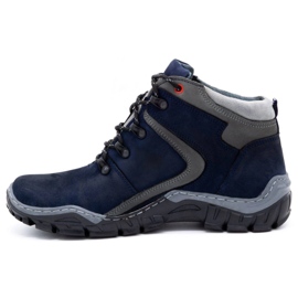 Olivier Pánské zimní boty 129 Navy blue modrý 1