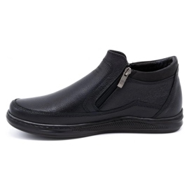 Polbut Pánské zimní boty K30F černé fleece černý 1