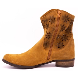 Olivier Pohodlné červené prolamované boty Janet oranžový 1