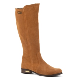 Olivier Módní kozačky Klara červené oranžový 1