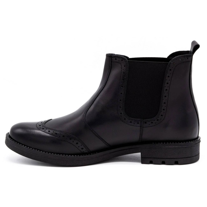 Olivier Pánské boty Chelsea, kožené brogues 7003KB černé černý 1