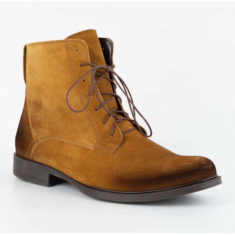 Olivier Pánské zimní kožené boty 7006KB hnědé hnědý 1