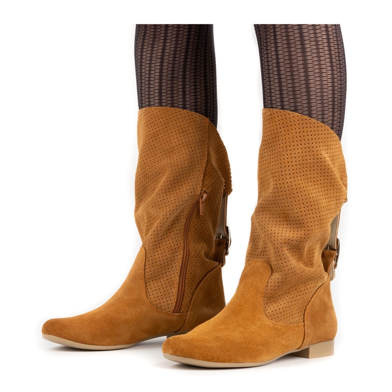 Olivier Prolamované boty Elena červené oranžový 1