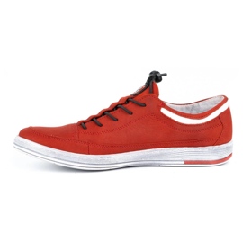 Polbut Pánské kožené volnočasové boty K22N červený nubuk červené 1 Polbut Pánské kožené volnočasové boty K22N červený nubuk červené 1