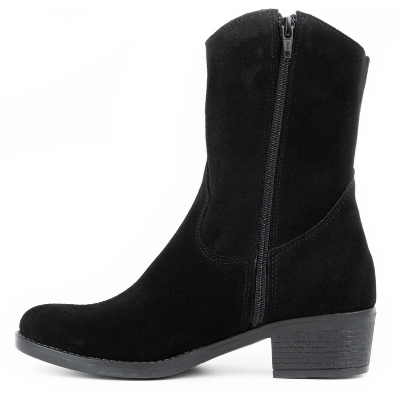 Olivier Dámské prolamované vysoké podpatky Angela černé kozačky černá 1