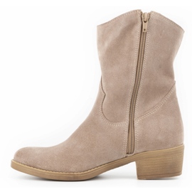 Olivier Dámské prolamované vysoké podpatky Angela béžové kozačky béžový 1 Olivier Dámské prolamované vysoké podpatky Angela béžové kozačky béžový 1