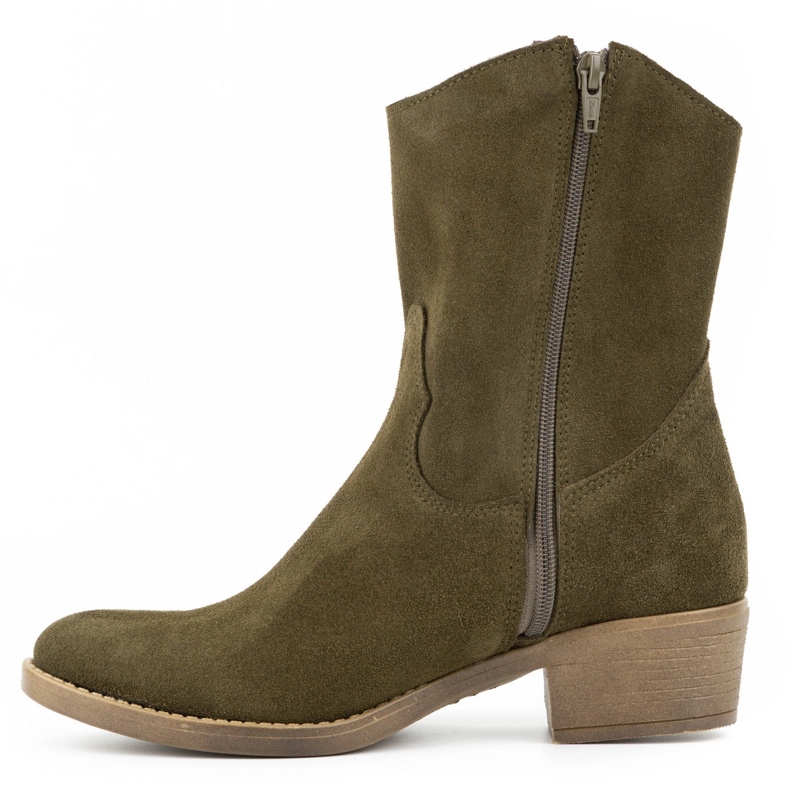 Olivier Dámské prolamované vysoké podpatky Angela zelené kozačky zelená 1 Olivier Dámské prolamované vysoké podpatky Angela zelené kozačky zelená 1