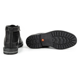 Kampol Pánské kožené zimní boty 152KAM černé černá 5