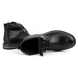Kampol Pánské kožené zimní boty 152KAM černé černá 7