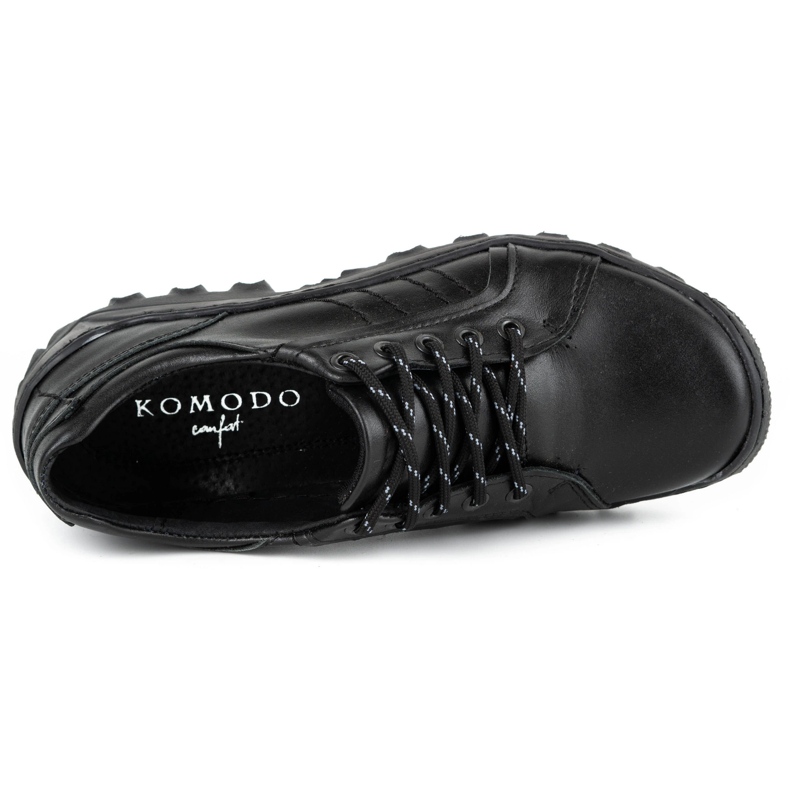 KOMODO Pánské trekové boty kožené 636 černé černý 1