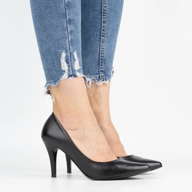 Ivbut Polské dámské lodičky na vysokém podpatku 744IV černé černá 1