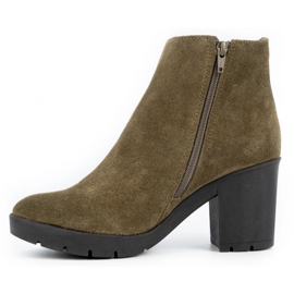 Olivier Dámské semišové zateplené kozačky Riva v zelené barvě zelená 1 Olivier Dámské semišové zateplené kozačky Riva v zelené barvě zelená 1