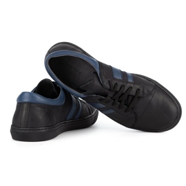 WASAK Pánské ležérní kožené boty 0150W černé černá 5