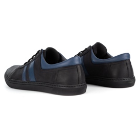 WASAK Pánské ležérní kožené boty 0150W černé černá 6