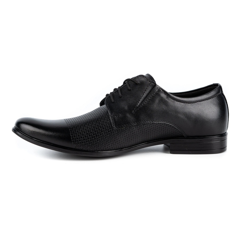 Olivier Pánské elegantní kožené boty 302T3 černá černý 1