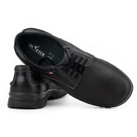 Olivier Pánské neformální kožené boty 221GT černé černá 4