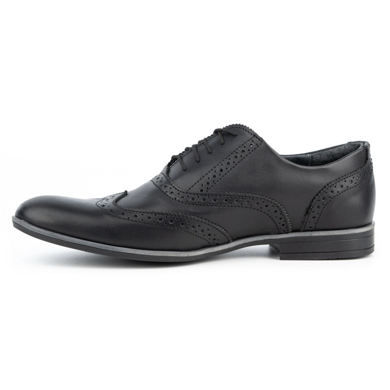 Olivier Kožená společenská obuv Brogues 306GT černá černý 1