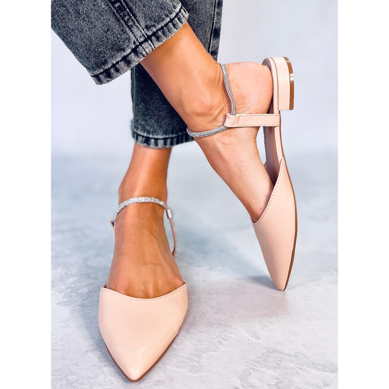 BM Balerínky Durie Nude s otevřeným podpatkem béžový 1 BM Balerínky Durie Nude s otevřeným podpatkem béžový 1