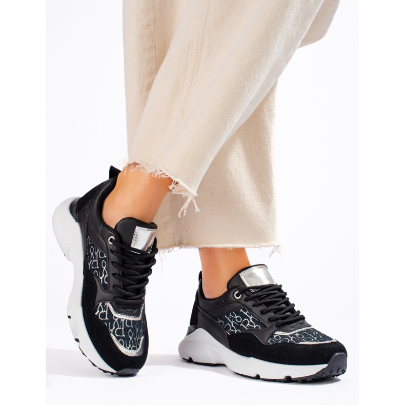 Černé dámské tenisky Shelovet se silnou podrážkou černá 2