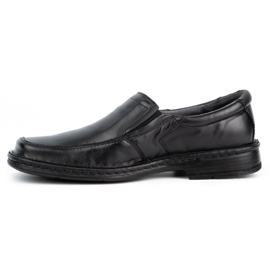 WASAK Pánské kožené slip-on mokasíny 0114W, černé černý 1