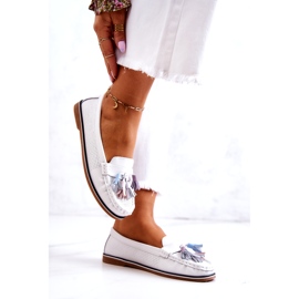 Evento Dámské kožené mokasíny s třásněmi bílé Laressa bílý 2 Evento Dámské kožené mokasíny s třásněmi bílé Laressa bílý 2