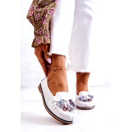 Evento Dámské kožené mokasíny s třásněmi bílé Laressa bílý 1 Evento Dámské kožené mokasíny s třásněmi bílé Laressa bílý 1