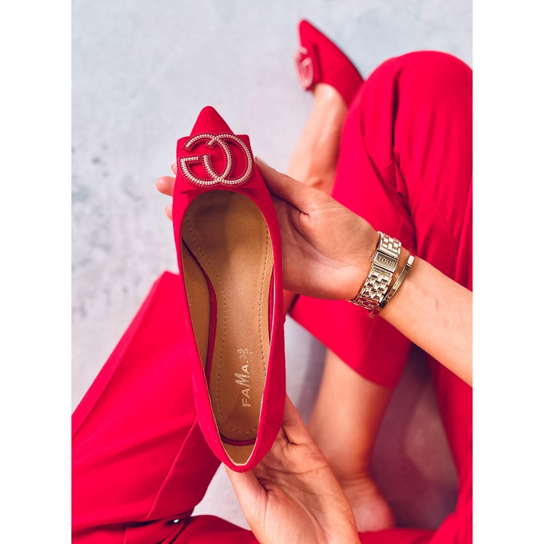 BM Balerínky mandlově červený nos FM3107A červený červené 1