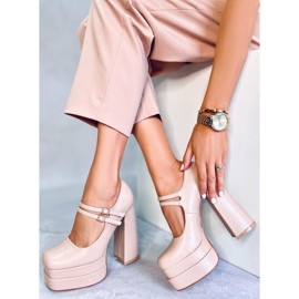 Loit Beige platformová čerpadla na obilí béžový 1