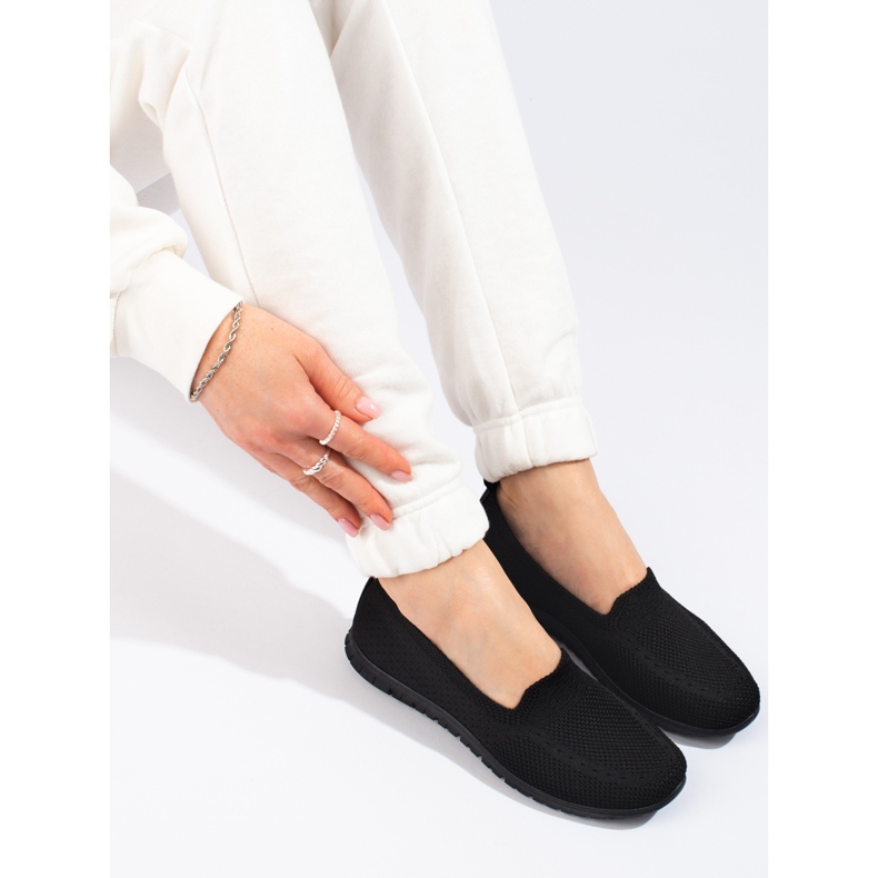 W. Potocki Dámské slip on textilní Potocki černý 1