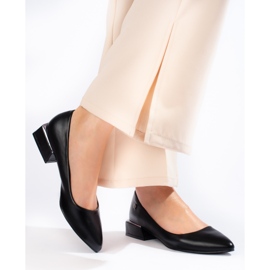 Dámské balerínky Vinceza na nízkém podpatku v černé barvě černá 1 Dámské balerínky Vinceza na nízkém podpatku v černé barvě černá 1