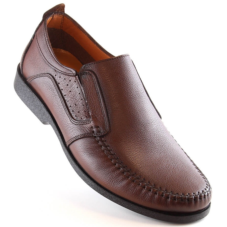 Kožené pánské pohodlné slip-on mokasíny hnědé T.Sokolski Sar W21-901 hnědý 1