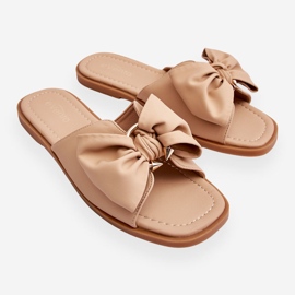 Dámské Pantofle S Mašlí Béžová Becky béžový 1