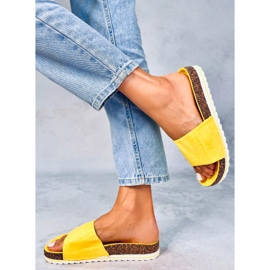 BM Dámské korkové pantofle Stoner Yellow žlutá 2