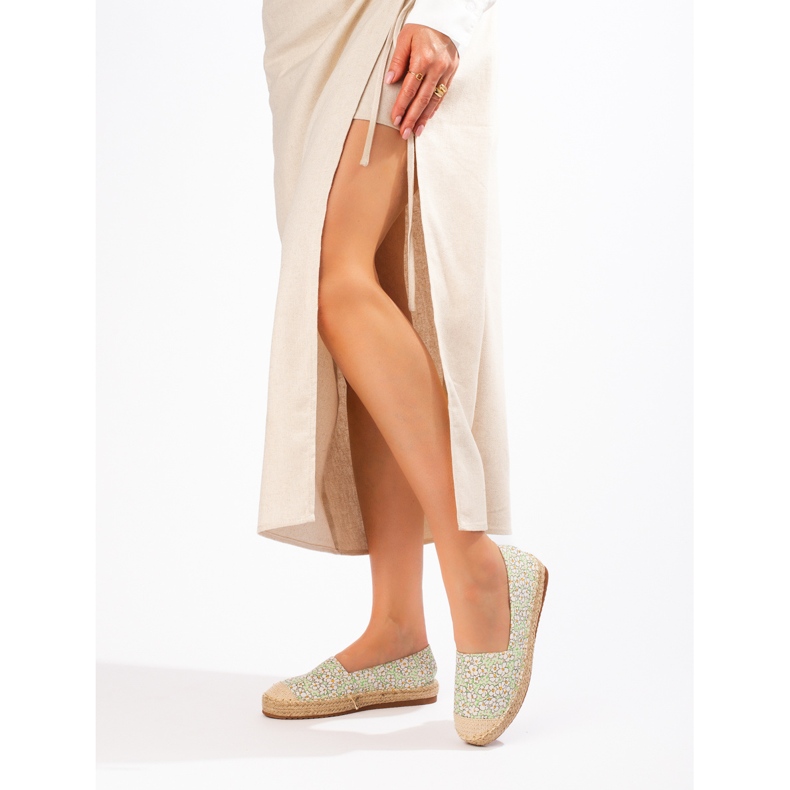 SHELOVET Dámské espadrilky vícebarevný zelený 1