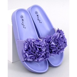 Dámské pantofle s květinami Traille Purple fialová 1
