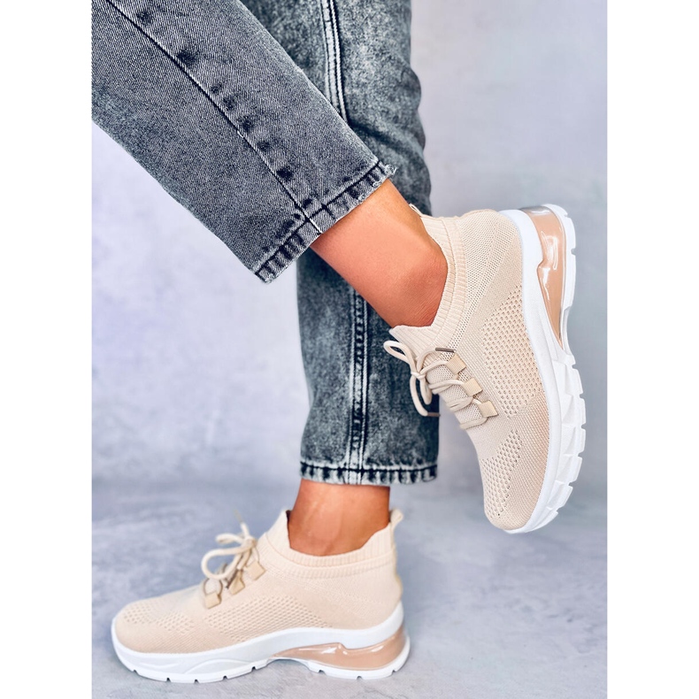 Sportovní boty s ponožkou Caruso Beige béžový 1