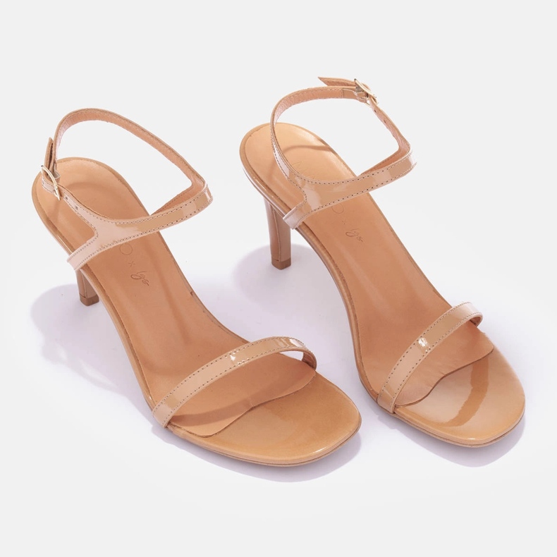 Marco Shoes Sandály na vysokém podpatku hnědý 1